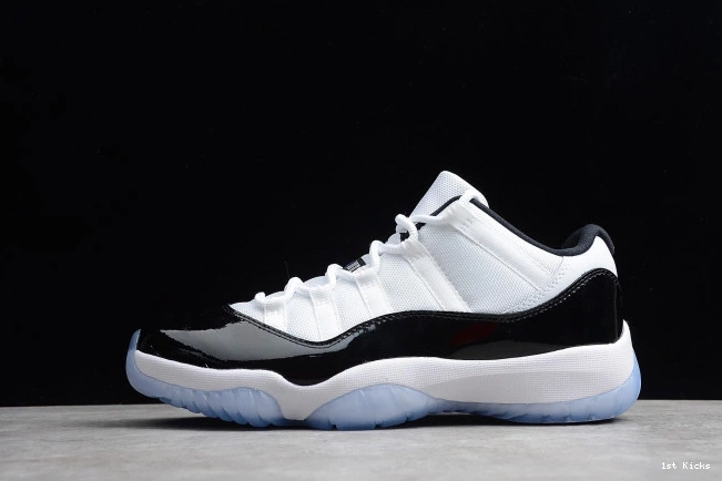 Black "Concord" White Air Low Jordan mens 11  528895-153 Retro 0819